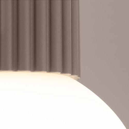 Stropní svítidlo HALO taupe kulaté béžové IP44 moderní do koupelny a obýváku SOLLUX