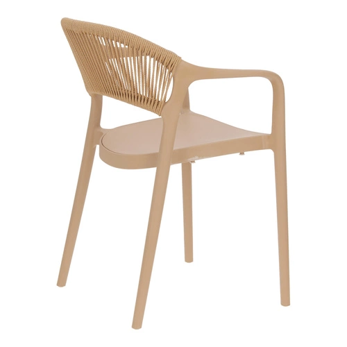 Zahradní židle Osma béžová Intesi z polypropylenu boho stohovatelná snadné čištění
