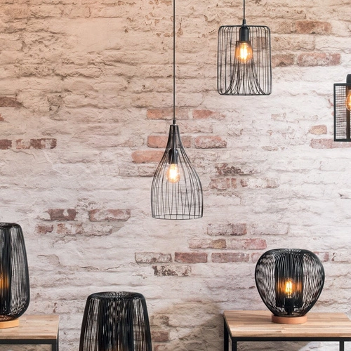 Závěsné svítidlo Rita černé kovové do obýváku a kuchyně moderní Atmosphera 37,5 cm