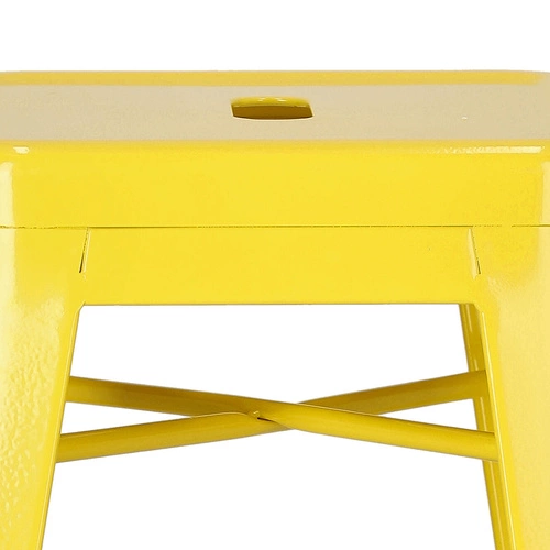 Židle barová Paris 66cm žlutá inspirovaná Tolixem Výprodej