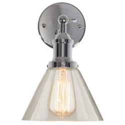 Nástěnné svítidlo New York Loft 1 chrom industriální kov-sklo do obýváku ALTAVOLA DESIGN