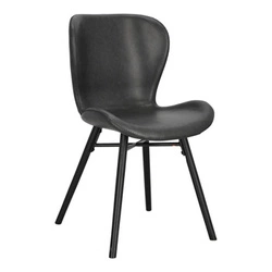Čalouněná jídelní židle Batilda Actona černá ekokůže moderní do jídelny a obýváku