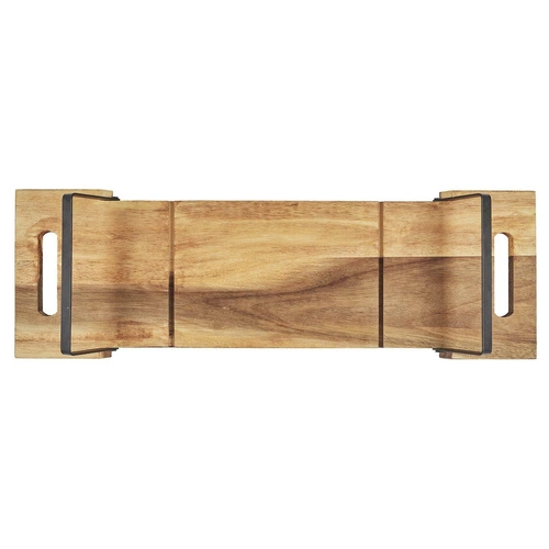 Deska z akácie s kovovým podstavcem