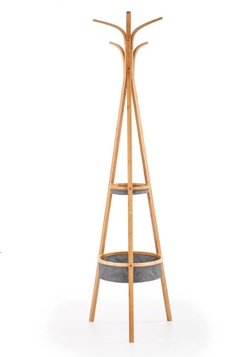 Stojanový věšák Foyer z přírodního bambusu do předsíně skandinávský styl Intesi 177 cm