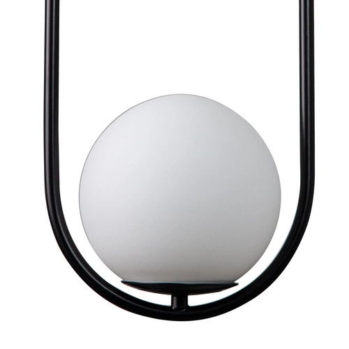 Moderní závěsné svítidlo COSTA DUO černé 50 cm do kuchyně a jídelny skleněné