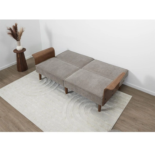 Rozkládací pohovka Scott šedá manšestrová 3místná s polohovatelným opěradlem do obýváku Intesi