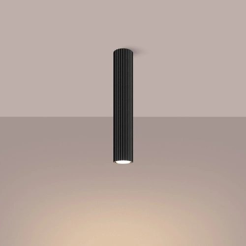 Stropní svítidlo KARBON 40 černé moderní do obýváku a ložnice hliník SOLLUX