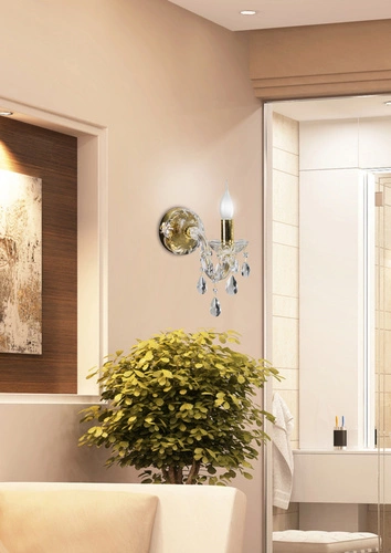 Nástěnné svítidlo glamour Maria Teresa zlaté do obýváku a ložnice dekorativní CANDELLUX