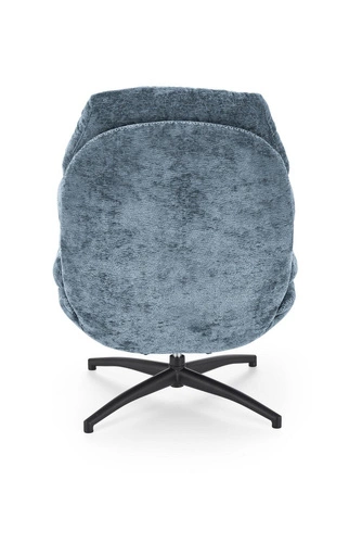 Relaxační křeslo Beltine Intesi s podnožkou modré do obýváku moderní látka