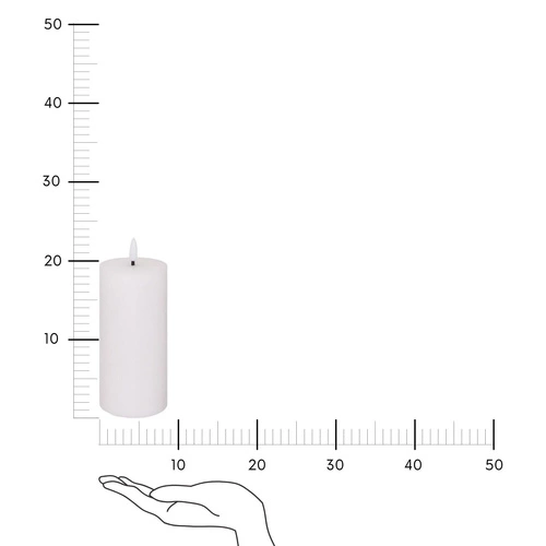 Dekorační LED svíčka Molia Atmosphera bílá 18 cm s teplým světlem do obýváku