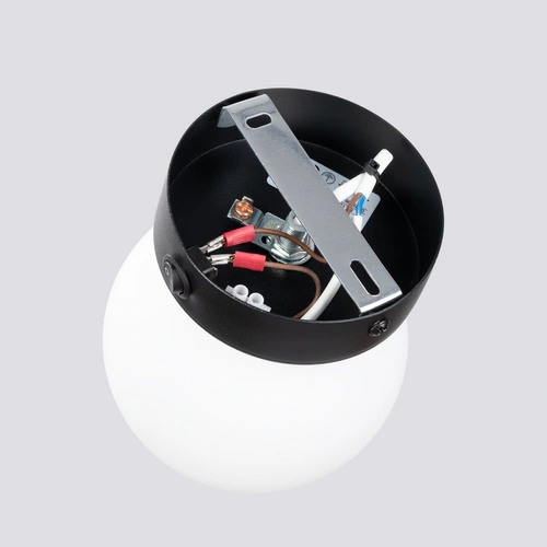 Moderní nástěnné svítidlo YOLI 1 černé SOLLUX LIGHTING koule do ložnice a obýváku 14 cm