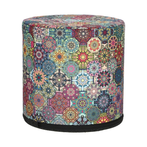 Kulatý taburet Valencia Intesi barevný do obýváku a ložnice moderní čalouněný 40 cm