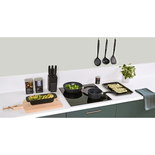 Kovaná hliníková pánev 20 cm černá