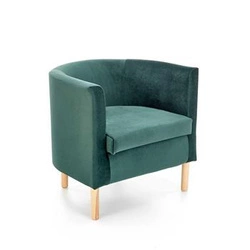 Sametové křeslo Calidris tmavě zelené