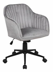 Otočná křesla Campo VIC šedý samet moderní k pracovnímu stolu s nastavitelnou výškou