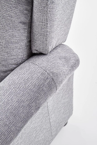 Masážní rozkládací křeslo Nagu z veluru do obýváku světle šedé moderní relax