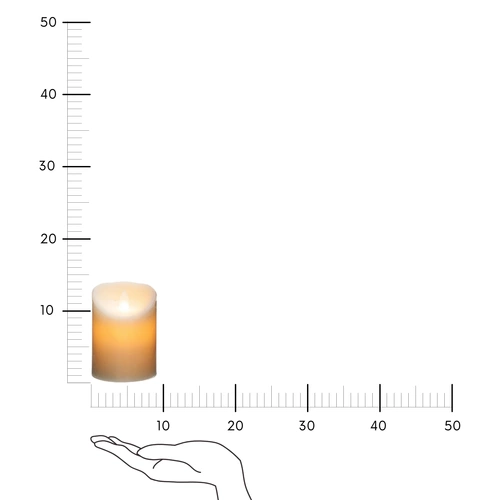 Dekorativní LED svíčka Atmosphera krémová 14 cm z parafínového vosku do obýváku