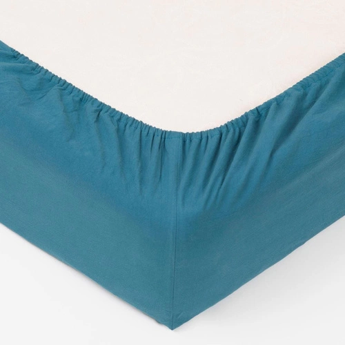 Bavlněné prostěradlo s gumou 140x190 cm Atmosphera tyrkysové do ložnice