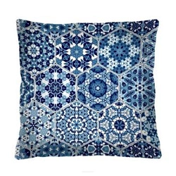 Sametový antialergenní dekorační polštář Blue 40x40 do obýváku a ložnice Intesi