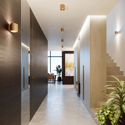 Nástěnné svítidlo ORBIS 1 zlaté moderní kovové svícení nahoru a dolů do obýváku a ložnice