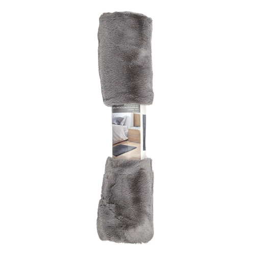 Koberec Cocoonin šedý 110x60 cm měkký plyšový koberec do obýváku a ložnice moderní glamour