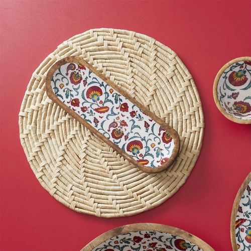 Kukuřičná kulatá podložka pod talíř 34 cm