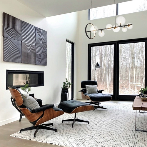 Závěsné svítidlo ORION LONG-90 černé LED se skleněnými koulemi nad stůl do obýváku 90 cm