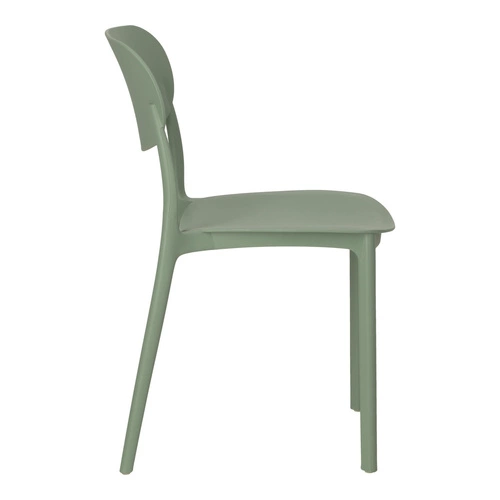 Zelená plastová jídelní a zahradní stohovatelná židle z polypropylenu moderní 5five