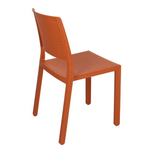 Zahradní židle Emi oranžová plastová stohovatelná moderní SCAB Design snadné čištění
