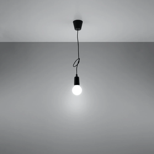 Závěsné svítidlo Diego černé, výškově nastavitelné, moderní do obýváku, ložnice nebo kuchyně