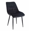 Čalouněná sametová židle Poly černá Intesi do jídelny a obýváku moderní glamour