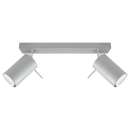 Stropní svítidlo Ring 2 šedé moderní kovové do obýváku, kuchyně nebo ložnice