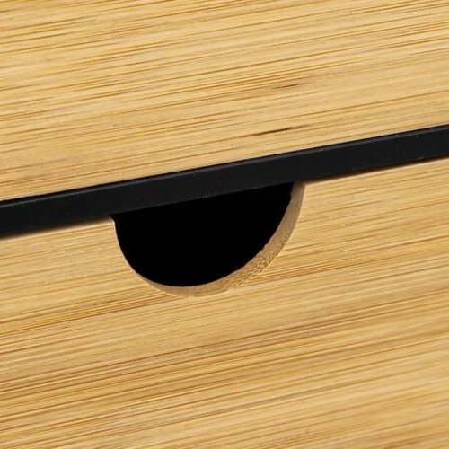 Sada 3 černých bambusových dekoračních krabiček Bava do ložnice nebo kanceláře