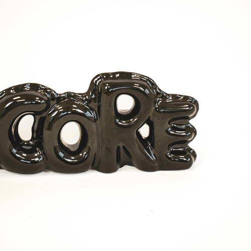 Dekorační figurka Hardcore balonová černá moderní do obýváku HV decor 33,4 cm