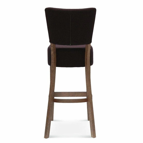 Čalouněný barový stoliček Tulip.2 FAMEG s opěrkou, dřevěný, na míru do kuchyně a jídelny