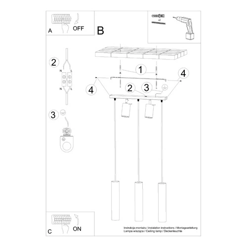 Moderní bílý závěsný lustr RING 3 s otočným stínidlem do obýváku nebo jídelny SOLLUX