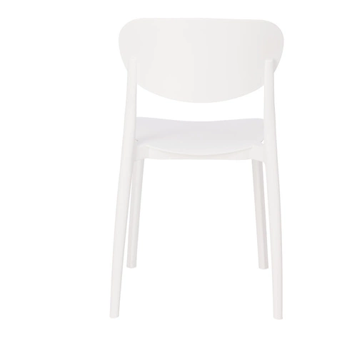 Bílá jídelní a zahradní židle z polypropylenu, snadno čistitelná, stohovatelná 5five