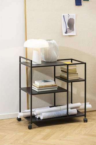 Kovový barový vozík na kolečkách Newcastle Actona industriální do kuchyně a obýváku 78 cm