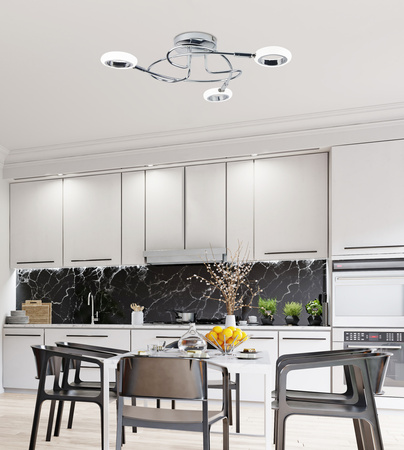 Stropní svítidlo Aurelion stropní svítidlo 3x4W LED chrom 3000K