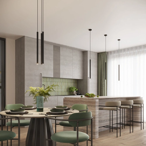 Stropní svítidlo ARCHE 2P černé moderní do obýváku a jídelny nad stůl