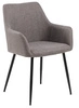 Jídelní čalouněná židle Lizzy Actona s područkami šedá moderní skořepinová