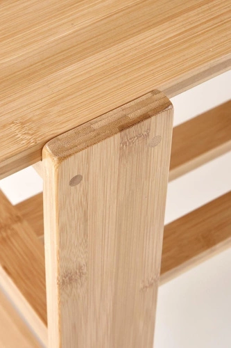 Dřevěný konferenční stolek Ayahi obdélníkový s policí skandinávský do obýváku 120x57