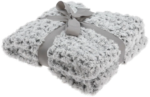 Silná přikrývka Rose Grey 180x130 cm měkká a nadýchaná na pohovku nebo do obýváku Intesi