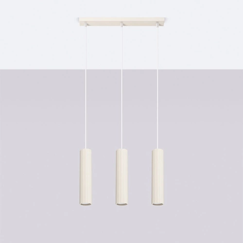Závěsné svítidlo Karbon 3-bodové béžové nastavitelné do obýváku a nad stůl minimalistické