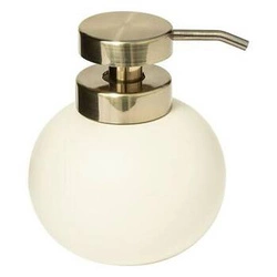 Bežový glamour kulatý dávkovač na mýdlo do koupelny polyresin Duo 5five simply smart