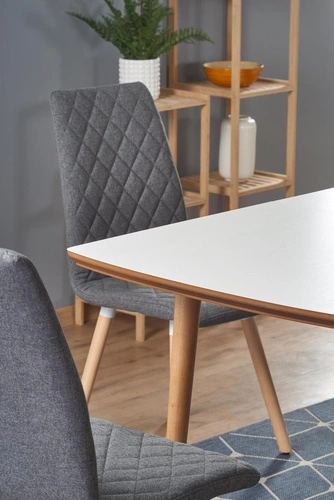 Rozkládací jídelní stůl Terra bílý mat dub moderní loft 90-190x80 cm Intesi