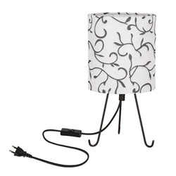 Noční lampička Smally moderní černá s bílým stínidlem CANDELLUX 30 cm