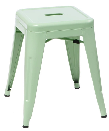 Kovová stolička Paris zelená inspirovaná Tolixem do kuchyně a obýváku moderní 46 cm