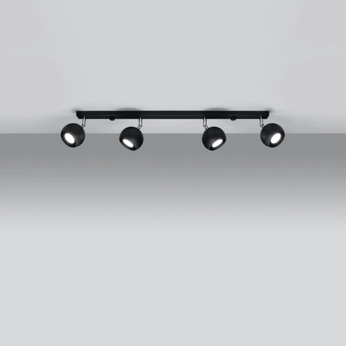 Stropní svítidlo OCULARE 4L černé moderní kovové do obýváku a kuchyně Sollux