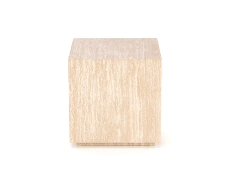 Moderní čtvercový konferenční stolek Travertino 45x45 cm skandinávský do obýváku Intesi